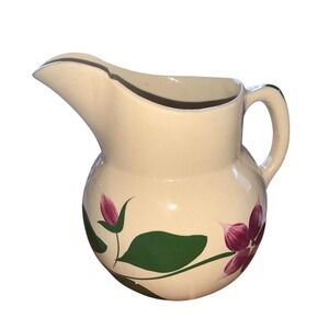 Vintage Watt Pottery Star Flower Pitcher 6 3/4" Tall  #16 1950s